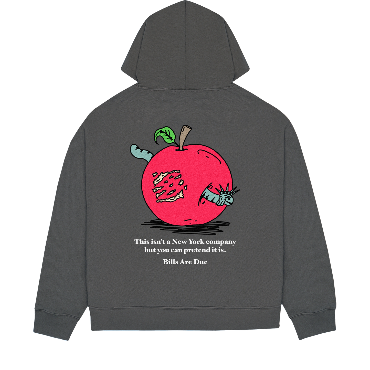 BIG APPLE HOODIE | ASPHALT