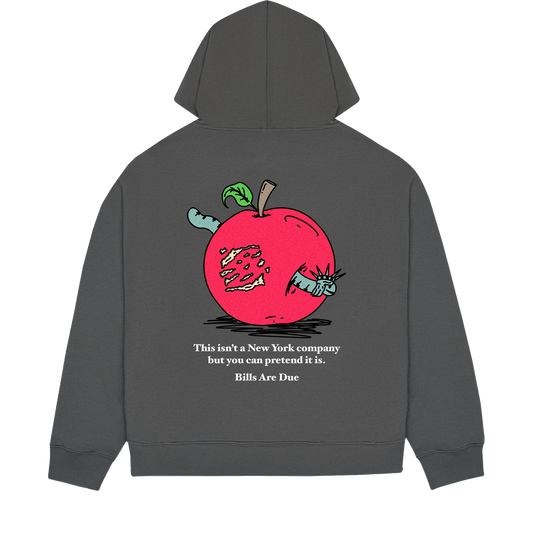 BIG APPLE HOODIE | ASPHALT