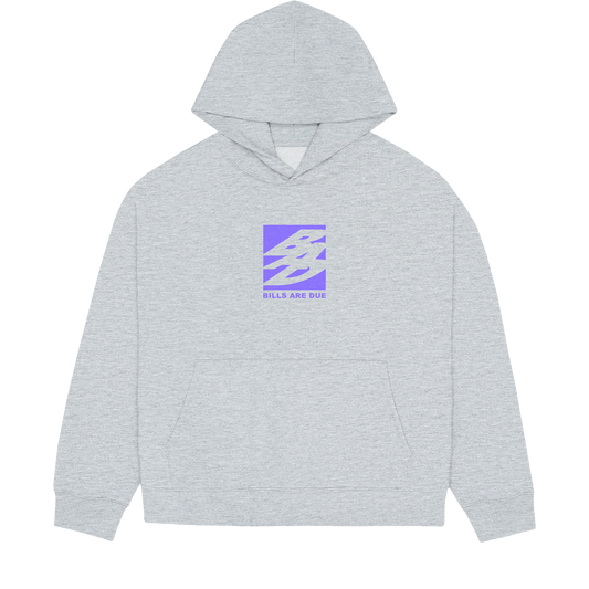 STUDIO PURPLE LOGO HOODIE | GREY